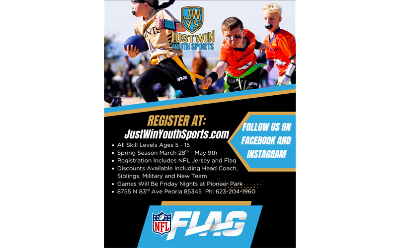 REGISTER FOR SPRING NFL FLAG FOOTBALL!!!